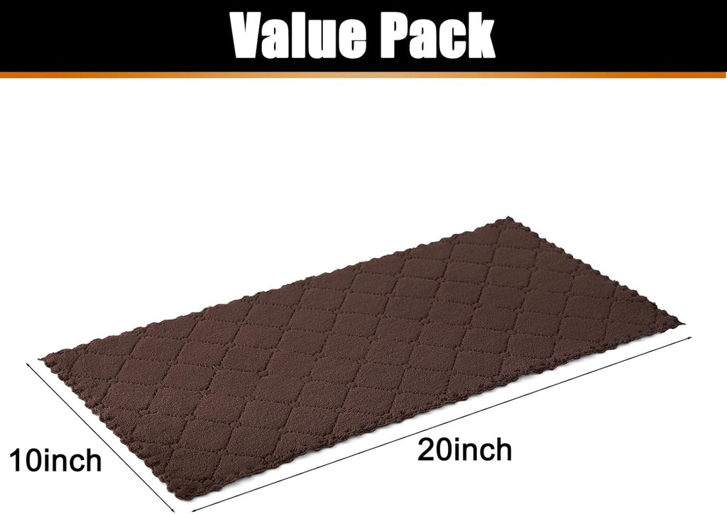 Mordimy 24 Pack Kitchen Towels (20" x 10", Dark Grey & Brown), Super Soft and Absorbent Dish Towels, Coral Velvet Microfiber Cleaning Cloth, Nonstick Oil Fast Dry Dish Cloths