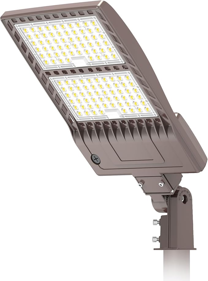 480V 320W Parking Lot Light LED Pole Light w/Slip Fitter Mount, UL DLC Listed LED Shoebox Lights 44800LM 5000K Flood Lights 277-480VAC Input, 480Volt Outdoor Commercial Roadway Street Fixtures