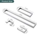 TNOMS 4-Pieces Bathroom Hardware Set, Polished Chrome Towel Bar Set, Wall Mounted Stainless Steel Bathroom Hardware Accessories Set, 23.6 inch