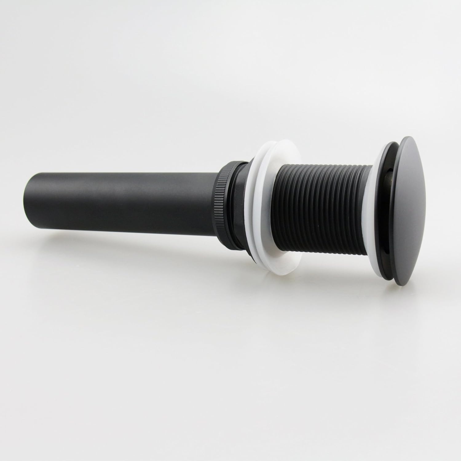 Bathroom Lavatory Vanity Vessel Sink Drain, Pop Up Drain Stopper Without Overflow, Black