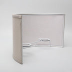 Yosoan 2-Light Double Lamp Semicircle Fabric Shades, Linen Fabric Lampshade 2 Bulbs for Wall Sconce Lamp Replacement for Stairwell Bedside Hallway Home Decor(Linen)