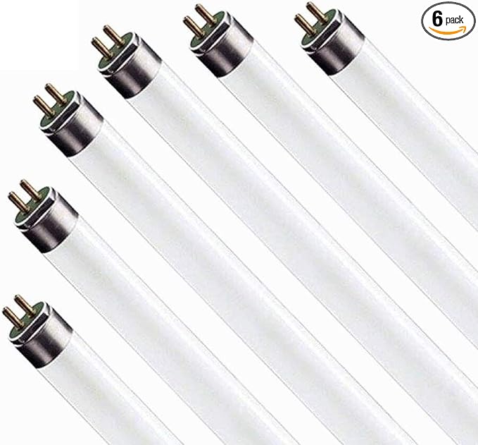 Circle (6 Pack F17T8/850 17W 24 Inch T8 Fluorescent Tube Light Bulb, 5000K Super White, Medium Bi-Pin (G13) Base, 17 Watt T8 Light Bulbs