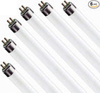 Circle (6 Pack F17T8/850 17W 24 Inch T8 Fluorescent Tube Light Bulb, 5000K Super White, Medium Bi-Pin (G13) Base, 17 Watt T8 Light Bulbs