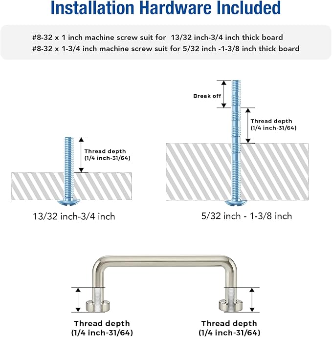 JOY DECOR Cabinet Pulls – 3 Inch Hole Center, Brushed Nickel, 30 Pack, Zinc Alloy Cabinet Handles for Drawers & Cupboard – Vintage Style Hardware for Kitchen, Bathroom, Dresser, Furniture Makeover