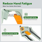 PrunePro Pruning Shears Gardening Scissors Set Professional Hand Pruner Sharp Stainless Steel Blade Garden Scissors Plant Flower Garden Clipper