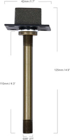 Bieye SS038 Lampshade Support with Finial for Tiffany Style Stained Glass Floor Lamp Table Lamp (G3/8 110mm Square)