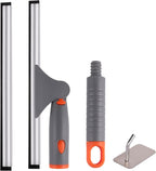 ITTAHO Swivel Shower Squeegee for Glass Doors, All-Purpose Anti-Slip Window Squeegee with 2 Blades, Window Cleaner Tool Bathroom Squeegee for Shower Doors, Tile Shower Walls，Mirrors,Car Windshields