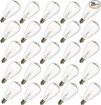 25-Pack ST35 Light Bulbs Replacement Edison Clear Bulbs -5 Watts C7/E12 Screw Base for Indoor/Outdoor Patio String Lights