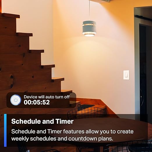 TP-Link Tapo Matter Smart Light Switch: Voice Control w/Siri, Alexa & Google Home | UL Certified | Timer & Schedule | Easy Guided Install | Neutral Wire Required | Single Pole | Tapo S505(2-Pack)