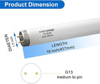 4 Pack F15T12/K&B Soft White,T12 15W 18Inch Linear Fluorescent Bulb,Replacement for Philips 141465 F15T12/WW,G13 Medium 2-Pin Base,3000K