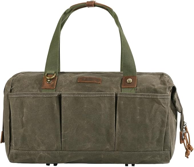 Heavy Duty 18-Inch Tool Bag with 12 Pockets, Large Zippered Tool Organizer, Portable Empty Toolbox for Mechanics, Electricians, DIY – Durable Soft Handle, Ideal Father’s Day or Birthday Gift