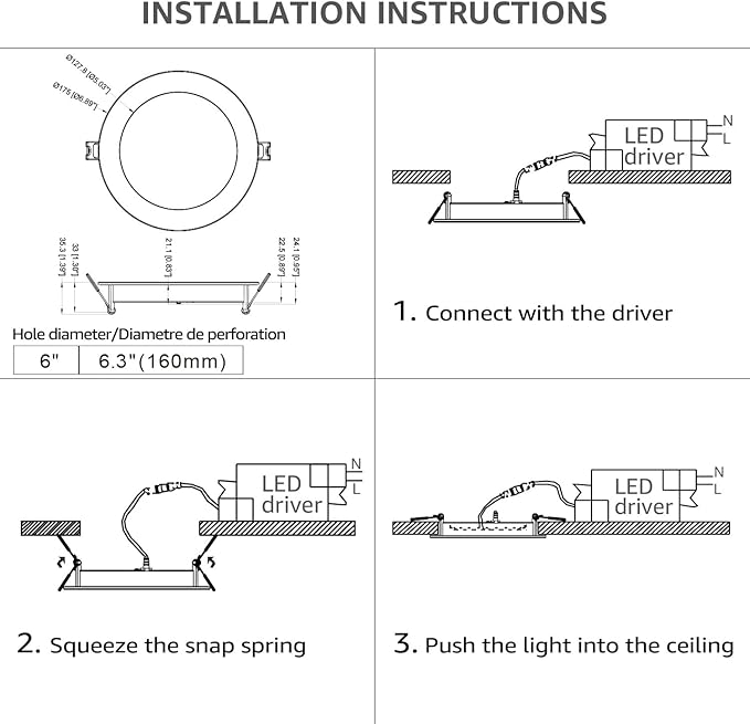TORCHSTAR 12-Pack 6 Inch 5CCT LED Recessed Lighting, CRI 90, 2700K3000K3500K4000K5000K Selectable, Dimmable 1000lm Brightness Slim LED Downlight, ETL Listed