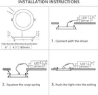 TORCHSTAR 12-Pack 6 Inch 5CCT LED Recessed Lighting, CRI 90, 2700K3000K3500K4000K5000K Selectable, Dimmable 1000lm Brightness Slim LED Downlight, ETL Listed