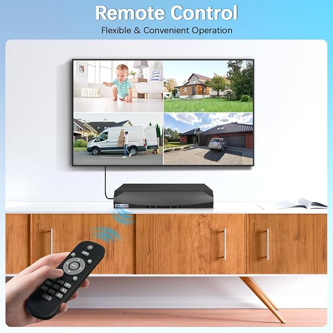 【130° Ultra Wide-Angle & 2-Way Audio】 Outdoor Wired Security Camera System, Home Video Surveillance System, Wired Home Security Camera System