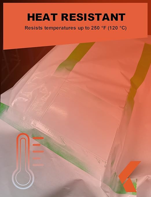 Painters Tape for Car Paint Green No Residue Automotive Masking Tape for Automotive Paint - Heat Resistant for Paint Booth, 1.41 Inches x 60 Yards, 9 Rolls