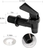4 PCS Replacement Cooler Faucet Spigot, Leakproof Plastic Tap Set for Beverage Dispensers, Water Coolers & Jug, Black Multi-Use Water Spigot