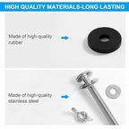 2PCS Universal Toilet Seat Bolts Kit,5/16 * 3.15 Inch Heavy Duty Stainless Steel Toilet Seat Screws with Specially Designed Stainless Steel Butterfly Downlock Nuts，Easy Installation and Long Lasting