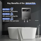 14kW Tankless Water Heater Electric, SIVUATEK 240V Instant On-Demand Hot Water Heater, 2 Point of Use, Self-Modulating, ETL Certified, Endless Water Supply for Home