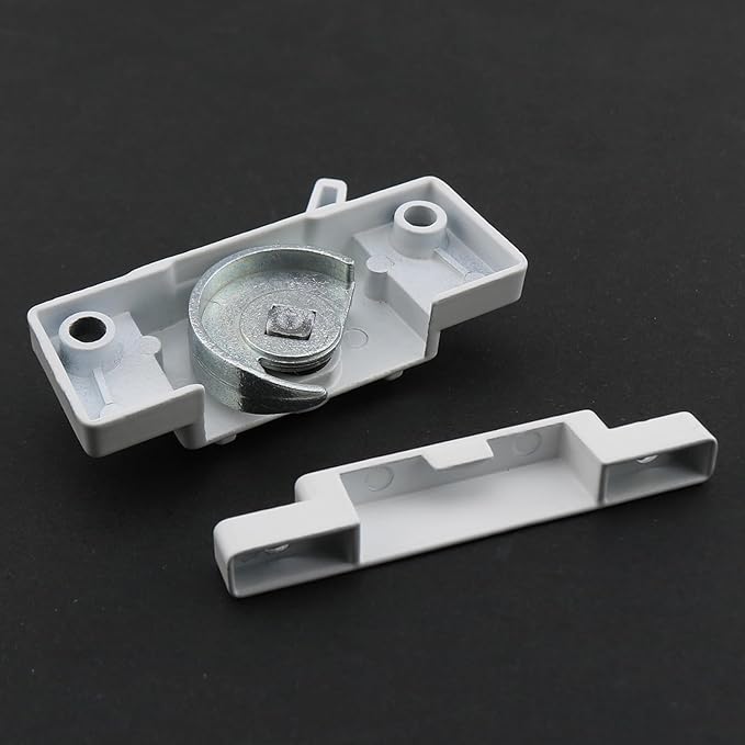 2PCS Cam Type Sash Lock Metal Crescent Lock White Sliding Window Lock with Screws Suitable for Vertical and Horizontal Sliding Window