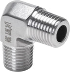 90 Degree Street Elbow - 1/4" NPT Male to 1/4" NPT Male Stainless Steel 304 Heavy Duty Forged Barstock Street Elbow Adapter Pipe Fitting (pack of 5)