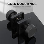 Haidms Matte Black Dummy Door Knobs, Half No-Turning Dummy Knob for Closet Doors, Zinc-Alloy Single-Sided Door Locks (2 Pieces/1 Pair)