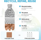 AIDEA Microfiber Cleaning Cloth Roll, 50PK, Reusable Paper Towels Tear Away Cloth, Microfiber Towels Washable Shop Rags, Lint Free Cleaning Rags for House, Kitchen, Window, 11.5"×11.5", Coffee