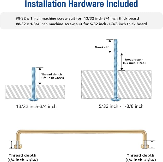 JOY DECOR Cabinet Pulls – 8-3/4 Inch Hole Center, Champagne Bronze, 10 Pack, Zinc Alloy Cabinet Handles for Drawers & Cupboard – Vintage Style Hardware for Kitchen, Bathroom, Dresser