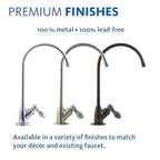 Aquasana Under Sink Water Filter System - Reduces PFAS, Lead, & Chlorine in Drinking Water - Under Counter Claryum Filtration for Kitchen - 3-Stage - Chrome Faucet - AQ-5300.56