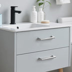 15 Pack 3.75 Inch(96mm) Hole Center Modern Brushed Satin Nickel Cabinet Pull Handle Timeless Vanity Drawer Pull Handle Classic Cabinet Hardware for Kitchen Bathroom, Screws Included, Nickel-B(3.75x15)