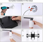 3 Light Bathroom Light Fixtures, 19.2 Inches Vanity Lights for Mirror, Black Vanity Lighting Fixtures with Milky White Glass Shades