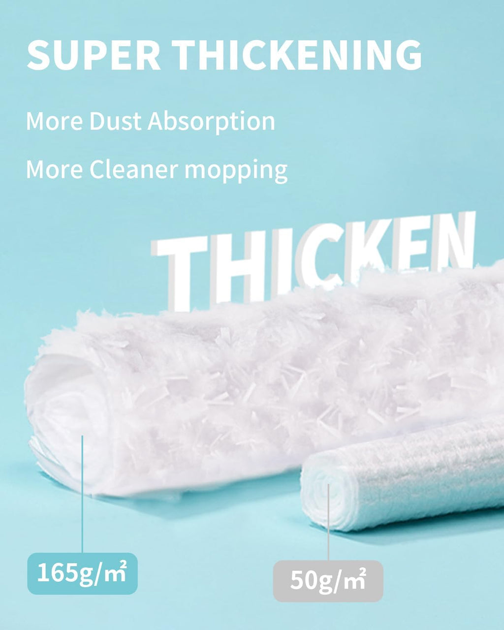 Heavy Duty Dry Sweeping Cloths for Swiffer Sweeper, Disposable Pet Dry Mop Pad Refills, Super Thick, 4X Locks Out Dust and Hair for Floor Cleaning