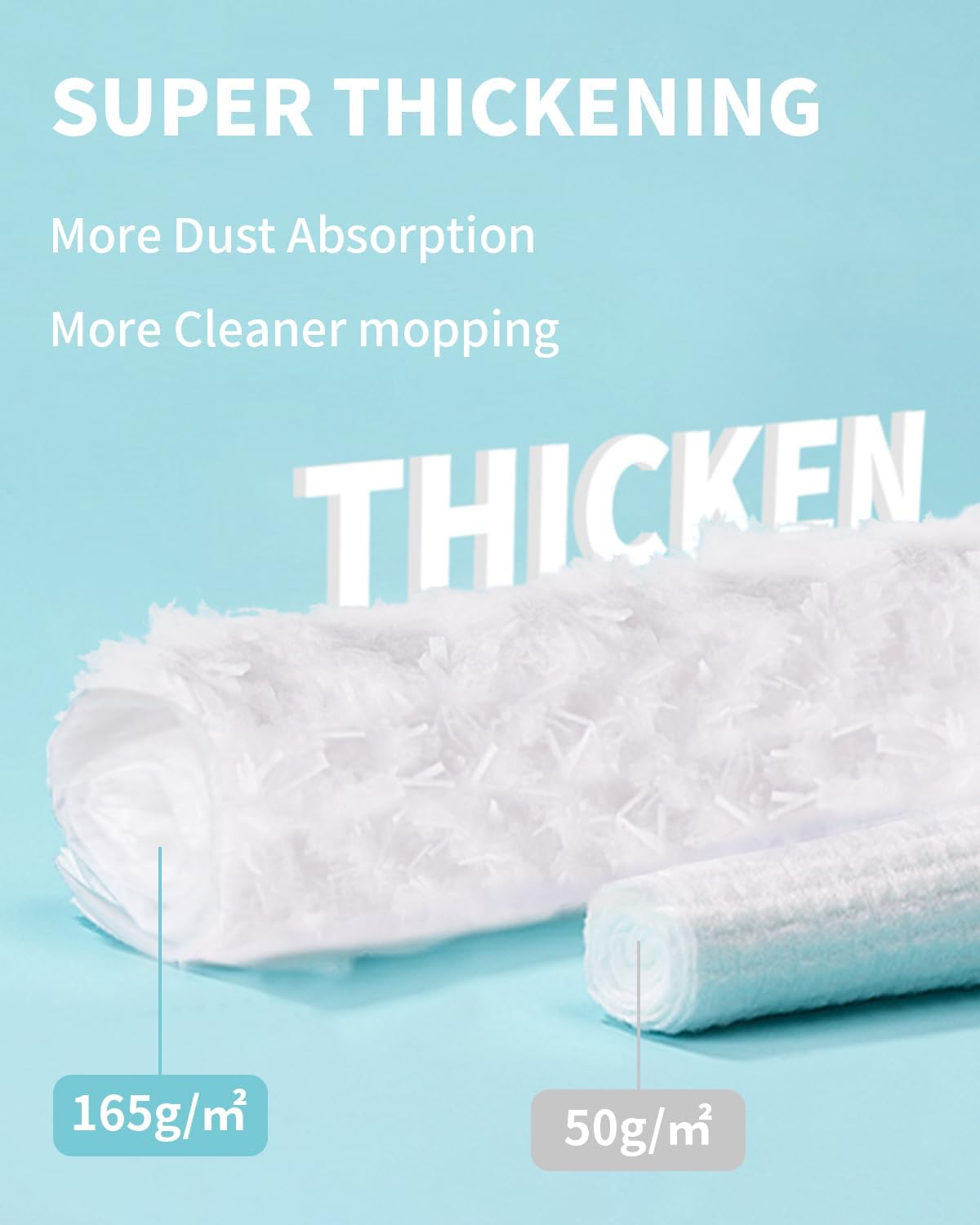 Heavy Duty Dry Sweeping Cloths for Swiffer Sweeper, Disposable Pet Dry Mop Pad Refills, Super Thick, 4X Locks Out Dust and Hair for Floor Cleaning