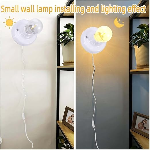 25ft Light Bulb Socket with Cord,Light Socket,E26/ E27 Lamp Base Desktop Cord On/Off Switch Hanging,Light Bulb Socket,Light Socket with Cord