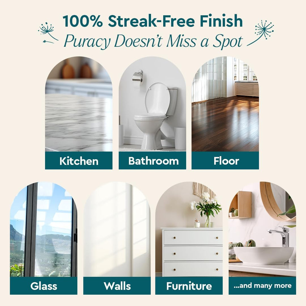 Puracy Multi-Surface Cleaner Concentrate - Plant-Powered Everyday Surface Cleaner - Natural All Purpose Cleaning Solution As Seen on TikTok (Free & Clear, 16 fl oz)