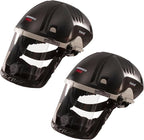 TREND AirShield Pro Full Faceshield Twin Pack, Battery Powered Air Circulating Dust Protector for Woodworking, 0.6 Micron Filtration, U*AIR/PRO/D7