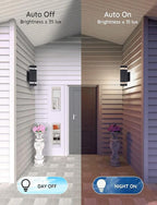 Dusk to Dawn Outdoor Lighting, Bling Exterior Wall Sconce - ETL Listed, Outdoor Light Fixtures Wall Mount Cylinder Design -White Up Down Outdoor Lights for House, Porch, Backyard (2 Pack)