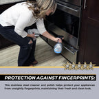 Flitz Stainless Steel Polish Protectant - 32oz Bottle, USA-Made Ceramic Coating for Stainless Steel Appliances, Repels Fingerprints & Water Spots - Aluminum & Chrome Polish & Protectant (1 Pack)