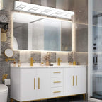 Ralbay LED Bathroom Vanity Lighting Fixtures 5 Lights Acrylic Rotable 360° Modern Bathroom Vanity Light Over Mirror