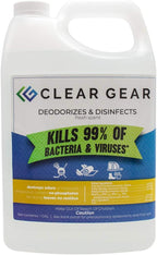 Clear Gear - Disinfectant, Cleaner, and Deodorizer for Sports Equipment, Gyms, and Fitness Centers - EPA-Registered, Hospital Grade, Made in USA - 1 Gallon Bottle