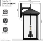 Darkaway Outdoor Wall Lights for House, 17 Inch Tall Exterior Lighting Fixtures Wall Mount Outdoor Porch Lights Outside Sconce Lights with Clear Glass for Patio Hallway Garage E12 Socket