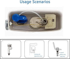 Replacement Fill Valve Assembly for Toilet Tanks - Flushing Valve Part for Toilet Tanks Repair Parts, with Quick Install Connector and Refill Pipe, Compatible with TOTO.
