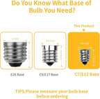 Meconard C7 Led Replacement Christmas Light Bulbs, C7 Shatterproof Led Bulbs for Christmas Indoor Outdoor String Lights, E12 Candelabra Base, Commercial Grade Holiday Bulbs, Warm White, 25 Pack