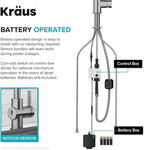 KRAUS Britt Touchless Sensor Commercial Single Handle Pull Down Kitchen Faucet in Spot Free Stainless Steel, KSF-1691SFS
