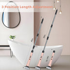 Electric Spin Scrubber, Hillyfe Power Shower Cleaning Brush with 7 Replaceable Brush Heads, IPX7 Waterproof, 2 Speeds (300/400 RPM) Electric Scrubber with Wall Mount Hook for Bathtub, Floor，Pink