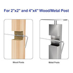 CKE 10 Pairs Invisible Cable Railing Kit, T316 Stainless Steel 3/16" Invisible Receiver and Swage Stud End for 2"x2", 4"x4" Wood/Metal Post, Invisible Deck Stair Cable Railing Hardware Tensioner CR31