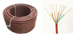 18/8 100ft Thermostat Wire, Solid Copper Wire, 18 Gauge 10 Conductors, ETL Listed CL2 Power Limited Circuit Cable for Indoor/Outdoor Low Voltage Applications Use,Brown