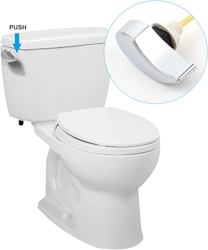 Hibbent Toilet Handle Replacement Compatible with TOTOTHU004-CP Trip Lvr for ST701, CST854, CST884,Side Mount Toilet Flush Handle, Flush Tank Lever, Chrome