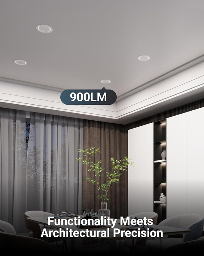 Sunco 12 Pack 6 Inch LED Slim Ultra Thin Canless Lights, Ceiling Recessed Lighting with Metal Junction Box, 900 LM, Selectable CCT 2700K/3000K/4000K/5000K/6000K, 14W, Dimmable ETL