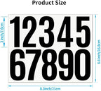 10 Sheets Vinyl House Numbers - 3 inch Waterproof Mailbox Numbers, Self-Adhesive Stickers for Mailbox, Cars, Boats, Windows, Door and Apartments(Black,3 inch)