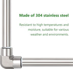 TAISHER 2PCS Stainless Steel Pipe Fittings, 1/4" NPT Male x 1/4" NPT Male Threaded, 16" Length Nipple Cast Pipe